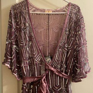 The Deco Haus: The Femme Fatale 19020s Glamour Vintage Wrap Dress
